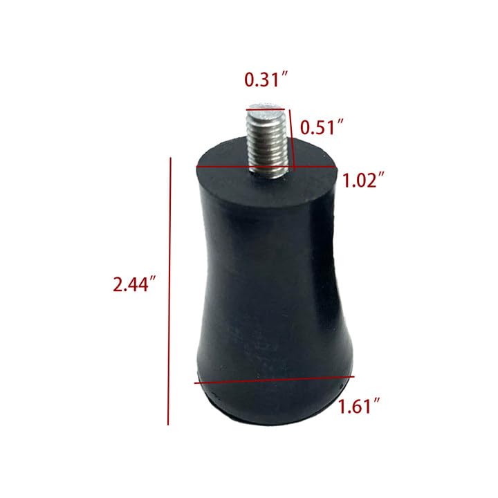 4 PCS 2.44" Height M8 Adjustable Furniture Legs Feet Pads - size: 2.44"