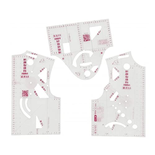 YILIANLIN 3X 1:5 Fashion Design Ruler Cloth Design School Student Teching Apparel Drawing Templete Garment Prototype Ruler Fashion Ruler Set Sewing Tools Ruler Measure for Sewing Dressmaking Pattern