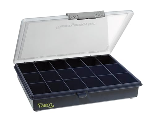 Raaco Assorter 5-18 Tool Box Organizer, 18-Slot Small Parts & Hardware - size: Medium –18 Slots, style: Fixed Grid