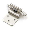 Brushed Nickel Cabinet Hinges, 3/8 Inch Inset, 4 Pack(2Pairs) - color: Satin Nickel