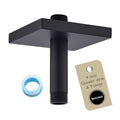 Shower Head Extension Arm Wall Mounted Tube Rainfall Shower Tube Replacement Pipe Parts Stainless Matte Black,SW-91038-4MB-SQ. - color: Right Angled Square Flange-4" Matte Black