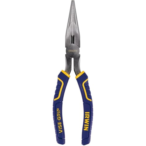 IRWIN VISE-GRIP Long Nose Pliers with Wire Cutter, 8-Inch (2078218)