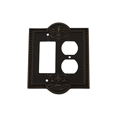 Nostalgic Warehouse Meadows Light Switch Cover Plate - color: Timeless Bronze, size: Rocker and Outlet