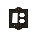 Nostalgic Warehouse Meadows Light Switch Cover Plate - color: Timeless Bronze, size: Rocker and Outlet