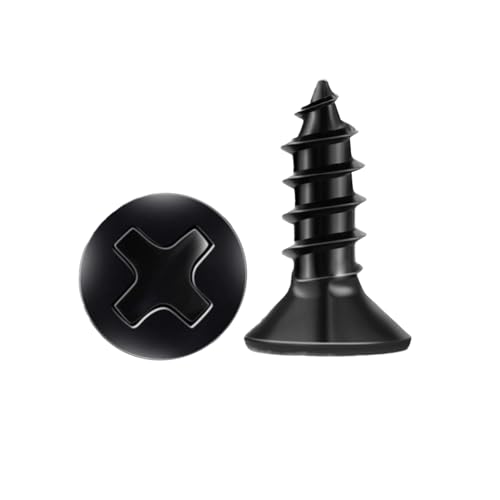 M3x10mm Small Wood Screws, Black Phillips Flat Head Short Screws 150pcs - color: M3-Black, size: 150pcs-10mm