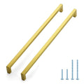 JOY DECOR Gold Cabinet Handles Square Cabinet Pulls, 15 Inch CC, 10 Pack - size: 15 Inch Hole Center