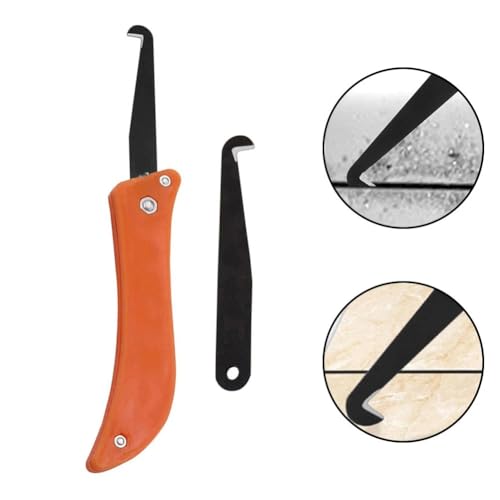 2PCS Ceramic Tile Gap Blade Hook-Knife Tiles Repair Tool Hook Blade Cleaning Removal Old Grout Cleaning Hand Tools