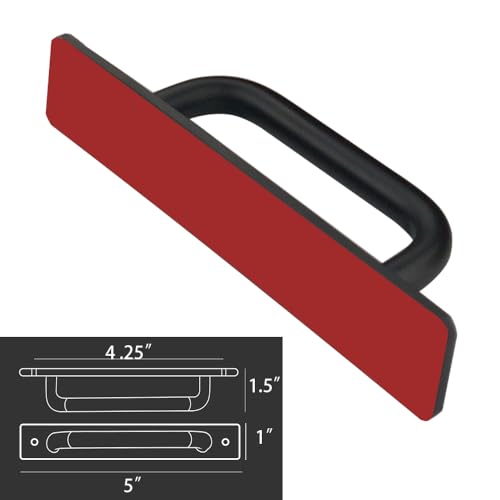 2 Pack 4 1/4 Inch 108 mm Self-Adhesive Matte Black Cabinet Handles Aluminum Cabinet Pulls Drawer Pulls - color: RoundBlack 3M, size: 4 1/4 Inch