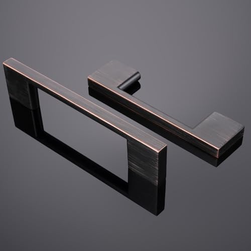 10 Pack 3-3/4 Inch(96mm) Cabinet Pulls Oil Rubbed Bronze Kitchen Cabinet Handles Zinc Alloy Drawer Pulls Solid Cabinet Hardware - color: Oil Rubbed Bronze, size: 3-3/4'' Hole Center(96mm)