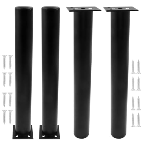 4-Pack Adjustable Aluminum Alloy Furniture Legs 12" Height Black - color: Black, size: 12 Inch