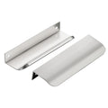 Brushed Nickel Cabinet Handles Finger Edge Pulls 5 Inch CC 10 Pack - color: Silver, size: 128mm/5" Overall Length