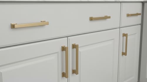 Alzassbg Champagne Bronze Cabinet Pulls and Handles 10 Pack, AL3061TGP - color: Champagne Bronze, size: 6-1/4" Hole Center