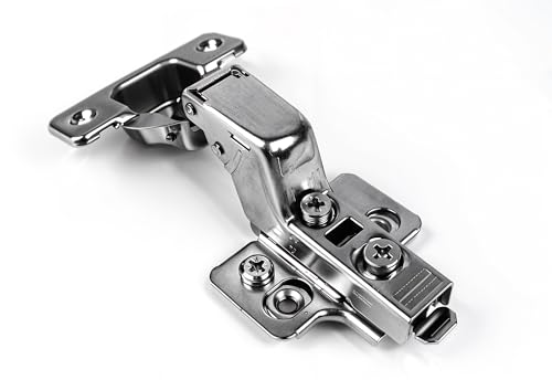 Berta 2-Pack Inset Frameless Soft Close Hinges – 110° 3D Adjustable, Clip-On Concealed European Hinges with Screws for Kitchen, Bathroom, Closet Cabinets – Ideal for Modern Cabinets - size: 2 Pieces