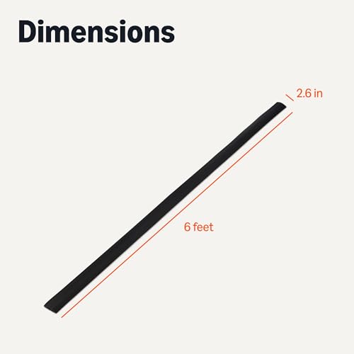Amazon Basics Floor Cord Cover, 6ft Length, 2.6" Diameter, Cable Protector, Black, 72 x 2.6 x 0.6 inches (Pack of 10) - size: 72 x 2.6 x 0.6 inches (Pack of 10)