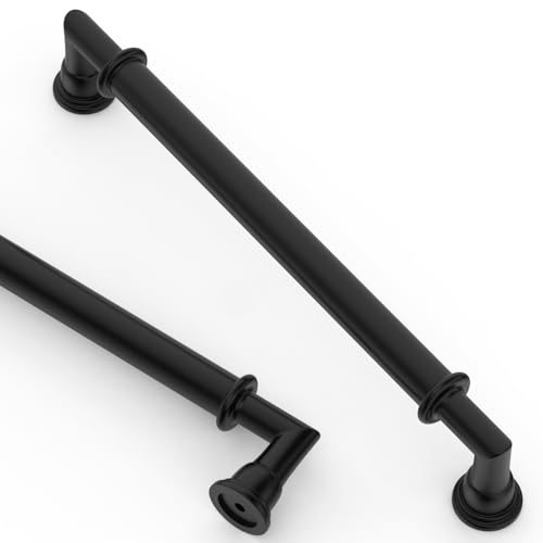 Asidrama 10 Pack 6.3 Inch(160mm) Matte Black Kitchen Cabinet Handles, Cabinet Pulls Kitchen Cabinet Hardware for Cupboard Drawer Pulls 2281 - color: Matte Black, size: 6.3" Hole Center