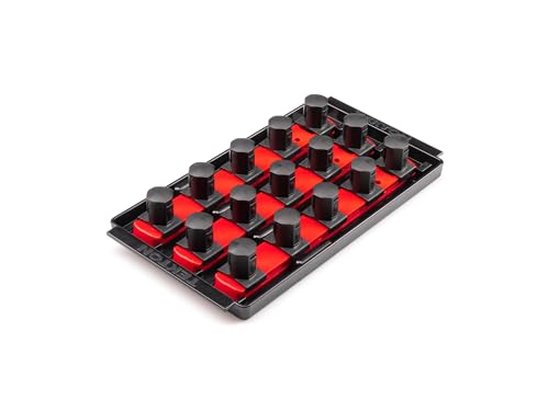 TEKTON 3/4 Inch Drive 3-Rail Socket Organizer Set, Red (15-Tool) | OST35115 | Made in USA - color: Red, size: (15-Tool), style: 3-Rail