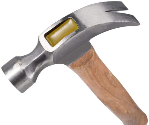 UToolmart 8.8 Ounce Claw Hammer - Forged Carbon Steel Head - Etched Solid Oak Handle for more durability - size: 30cm
