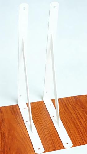2 Pack L12 x H 8" White Heavy Duty Shelf Brackets with Screws Metal Shelf Brackets Shelf Support Angle Brackets for Shelves L Brackets Heavy Duty Floating Shelf - size: 12''x8'', style: 2 Pack-White