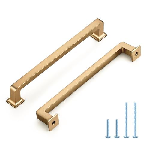 HOME EDIT Champagne Bronze Cabinet Handles Zinc Pulls 6-1/4 Inch 5 Pack - color: Champagne Bronze, size: 6-1/4 inches Hole Center