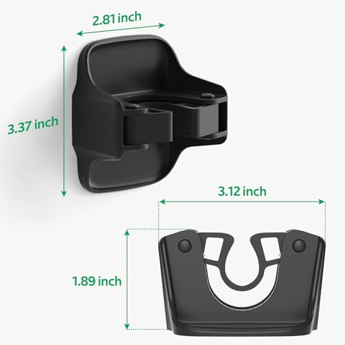 reliahom Broom Holder Wall Mount Mop Grippers organizer wall hanging, 5Pack - color: Black, size: 5 Pack 1Rack