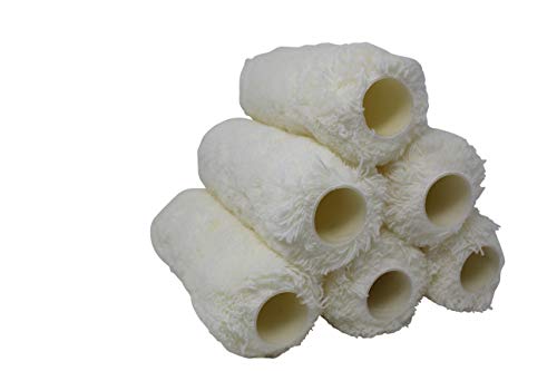 Pro Grade Paint Roller Covers, 9 Inch, 1 Inch Nap for Rough Walls, 6 Pack