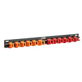 JCK Aluminum Screwdriver Organizer Wall Mount Rack, 12 Sliding Clips - style: Screwdriver Organizer