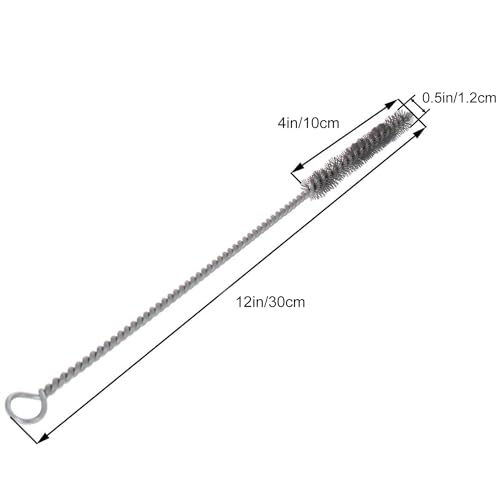 Steel Wire Tube Brushes, Stainless Steel, 0.5" Diameter, 12" Length, 5pcs - color: 5pcs, size: 1.2cm
