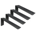 WINKER Countertop Support Bracket 4 Pack Heavy Duty 1/2" Thick Hidden L Shelf Bracket 14" x 6" x 2.5" Metal Corbels for Quartz/Granite/Wood/Concrete/Laminate Countertops, Black - size: 14″x6″x2.5″-1/2" thick, style: Black-4Pack