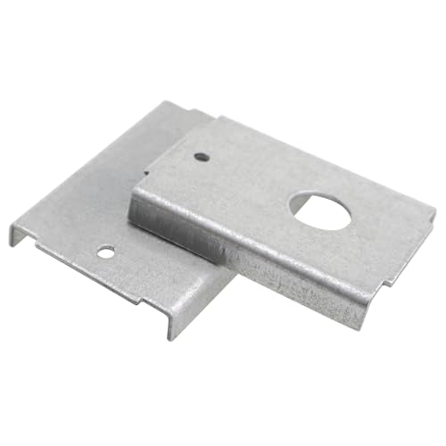 2PCS Double Folding Door Hardware Repair Kit Wardrobe Hardware Brackets with 1-7/8-inch and 7/16-inch Pivot Holes for Pocket Accordion Barn Doors Silver