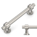 Amerdeco 10 Pack Brushed Satin Nickel Cabinet Pulls 3.75 Inch(96mm) Hole Center Drawer Pulls Cabinet Hardware Kitchen Cabinet Handles for Bathroom Dresser Pulls ZH0069 - color: Brushed Satin Nickel, size: 3.75" Hole Center