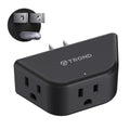 TROND Black Outlet Extender, 3 Prong Grounded Plug Extension Outlet - color: Black, size: 3AC-3 Prong Plug, 1 Pack