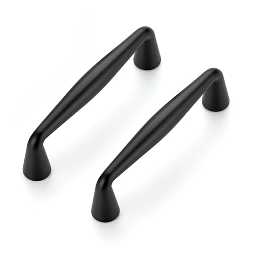 Ravinte Matte Black Cabinet Handles Solid Handles,3 Inch,10 Pack - color: Matte Black, size: 3 Inches Hole Center
