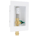 Ice Maker Outlet Box with Water Hammer Arrestor, 1/2-Inch Press x 1/4-Inch OD Compression with 1/4-Turn Ball Valve, Absorb Shock and Reduce Noise（Press tool required） - color: press/ss arrestor