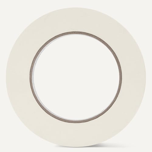 Amazon Basics Masking Tape, Hand-Tearable Painters Tape, Rubber Adhesive, 0.7 Inch x 60 Yard, Beige, 3 Rolls - size: 0.7 inch x 180 feet