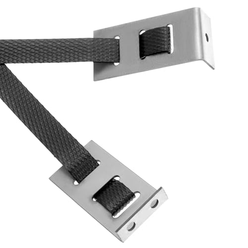 QWORK 6 Set Drawer Repair Kit - Stainless Steel Support Brackets with Screws, Bands for Reinforcing and Repairing Broken Sagging Wood Drawers