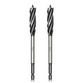 Wood Drill Bit 7/16 in. x 6-1/2 in. x 2Pcs Auger Drill Bits for Wood with 1/4 Inch Quick Change Hex Shank - size: 7/16 Inch