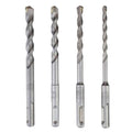 Rotary Hammer Bit Set with SDS Plus Shank,Carbide Tip,6+8+10+12mm - 4pcs