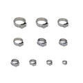 100pcs 10 Sizes Single Ear Hose Clamps Kit (5.8-30.1mm), 304 Stainless Steel Heavy Duty Cinch Clamp Rings Assortment for Fuel Line, Radiator, Vacuum Hose, Automotive & Plumbing - size: 5.8-30.1mm Assortment Kit