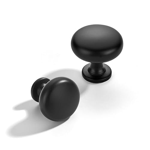 AVICCI 10 Pack Cabinet Knobs Mattle Black Modern Drawer Pulls for Kitchen Cabinet Batheroom Drawer Dresser Furniture Handware Cabinet Pulls - color: Mattle Black, size: Knob-10Pcs