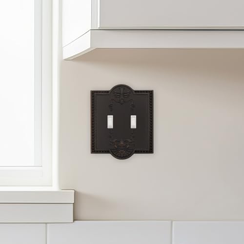 Nostalgic Warehouse Meadows Light Switch Cover Plate - color: Timeless Bronze, size: Double Toggle