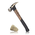 Spec Ops Tools Fiberglass Hammer for Framing, Carpentry & Demolition, Rip Claw, Shock-Absorbing Grip, 13 Inch Handle 20 Oz with Soft Mallet Cap - size: 20 Oz Rip Claw with Mallet Cap