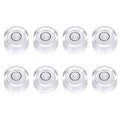 HARFINGTON 8pcs Circular Bubble Spirit Level 12x6mm Mini Round Bubble Spirit Level Little Measuring Layout Tools for TV Industrial Carpentry Picture Frame, White/Black - color: White/Black, size: 12x6mm