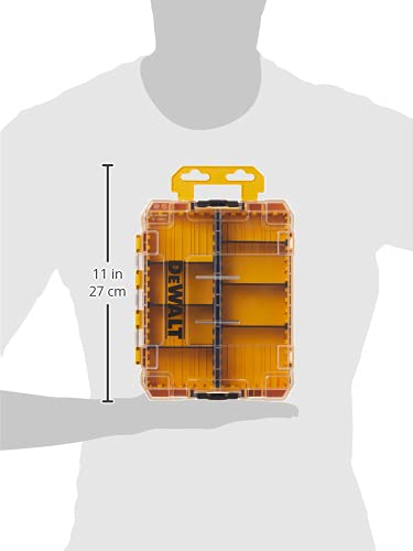 DEWALT Tool Box, Medium 8-Compartments Small Parts Organizer, Portable Tough Case Screw Organizer Toolbox with Customazible Dividers (DWAN2190) (Pack of 5) - size: One Size (Pack of 5)