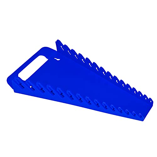 Ernst Manufacturing 5055 15-Wrench Gripper Portable Wrench Organizer - Versatile, One-Handed Access, Fits 1/4" to 1 1/8" & 6-20 mm, Blue - color: Blue, style: 15 Tool