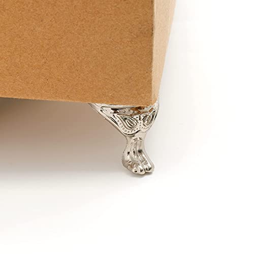 Zorfeter 20 Pcs Antique Brass Box Legs, Silver - color: Silver, size: Style3