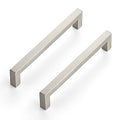 Ravinte Brushed Nickel Cabinet Handles Square Pulls 6-1/4 Inch 30 Pack | Stainless Steel, Square Bar Grip, Drawer Pulls, Kitchen Cabinet Hardware, For Cupboards, Drawers, Dressers, Cabinets - color: Brushed Nickel