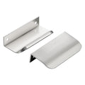 Brushed Nickel Cabinet Handles Finger Edge Pulls 3.15 Inch CC 10 Pack - color: Silver, size: 80mm/3.15" Overall Length