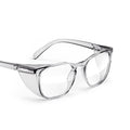 Stoggles Square Z87.1 Certified Polycarbonate Safety Glasses, Anti-Fog - color: Charcoal, size: Medium