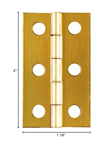 NATIONAL/SPECTRUM BRANDS HHI N211-300 2 x 1-3/16-Inch Brass Hinge, 2-Pack