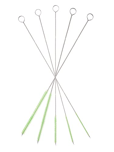 10" Extra Long Tube Brush Set - Small 5 Pack - Green - color: Green, size: Small 5 Pack (2mm 3mm 4mm 5mm 6mm)